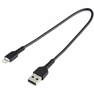 Startech - 30 cm-es tartós fekete USB-A - Lightning kábel - RUSBLTMM30CMB