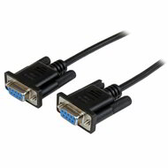 Startech - 1 m-es fekete DB9 RS232 soros nullmodem kábel - SCNM9FF1MBK