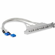 Startech - 4 portos USB A-csatlakozós anya adapter - USBPLATE4