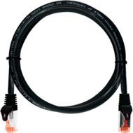 NIKOMAX - S/FTP CAT6a LSOH, 0,3m, fekete - NMC-PC4SA55B-ES-003-C-BK