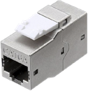 NIKOMAX Toldó, Coupler, RJ45-RJ45, CAT6a, ezüst - NMC-KJSA55C-ST-MT