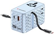 Verbatim - Charge n Travel 70W kék univerzális utazó adapter 2xUSB-C kábellel - 30187