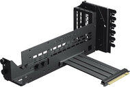 Számítógépház kiegészítő függőleges GPU-konzol + PCIe 4.0 x 16 kiemelő kábel, DRGB, 220mm, fekete