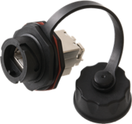 NIKOMAX Csatlakozó Dugó STP, CAT6, IP67, fekete - NMC-KJSE2-IS-BK