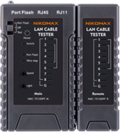 NIKOMAX Kábel teszter, UTP/STP, RJ45, LED jelzőfényekkel - NMC-TE100PF
