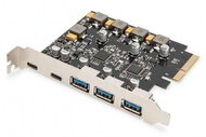 Assmanm-DIGITUS PCIe kártya 2x USB-C + 3x USB A - DS-30222