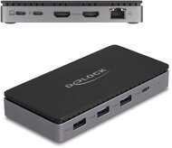 Delock USB Type-C dokkolóállomás 4K - hoz kettős HDMI MST / USB / Gibabit LAN / PD 3.0 85 W