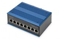 Assmann-DIGITUS 8 portos gigabites Ethernet hálózati PoE kapcsoló, ipari, nem menedzselt - DN-651121
