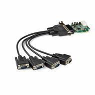 Startech - 4 portos PCI Express RS232 soros adapterkártya - PEX4S953LP