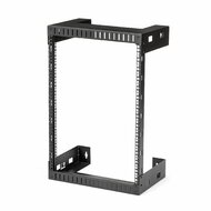 Startech - 2 oszlopos, 15U magas, nagy teherbírású, falra szerelhető hálózati rack, 19" - RK15WALLO