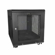 Startech - 4 oszlopos 12U szerver rack szekrény, zárható 19" - RK1233BKM