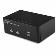 Startech - 2 portos, kettős DisplayPort USB KVM kapcsoló hanggal és USB 2.0 elosztóval - SV231DPDDUA