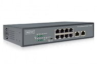 Assmann-DIGITUS 8 portos Fast Ethernet PoE hálózati switch, asztali, nem menedzselt, 2 Uplink port RJ45, 120 W, af/at - DN-95323-1