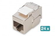 Assmann-DIGITUS CAT 6A kompakt keystone modul, árnyékolt, szerszámmentes szerelési csatlakozással. 24 db. - DN-93615-S-24