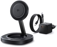 Baseus - EnerFill FF11 vezeték nélküli töltő 15W, fekete + 20W hálózati gyorstöltő + USB Type-C, 1m kábel - P10282103123-00