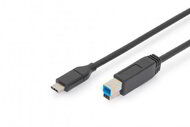 Assmann-DIGITUS USB Type-C csatlakozókábel, C-B típusúra 1,8m - AK-300149-018-S