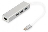 Assmann-DIGITUS USB Type-C™ 3 portos elosztó + gigabites Ethernet - DA-70255