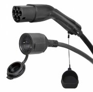 Gembird - 2-es típusú (m) - Schuko (f) adapterkábel, 3,7 kW, 0,5 m - EV-T2MACF-3.7KW-0.5M