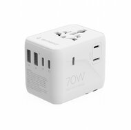 Gembird - Univerzális utazó hálózati adapter, 70 W, fehér - TPA-2A3C70-01-W