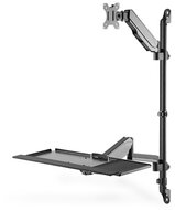 DIGITUS - Rugalmas, falra szerelhető, álló/ültető munkaállomás, egyetlen monitorral - DA-90372