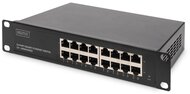 DIGITUS - 10"-os gigabites 16 portos nem menedzselt switch - DN-80115
