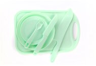 IRIS - KT-187 gyermek evőeszköz készlet (nagy tányér, kis tányér, nagy kés, kés, villa, vágódeszka)