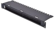 DIGITUS - kábelrendező panel kefés szalaggal 483 mm-es (19") szekrényekhez, 1U - DN-19 ORG-3U-SW