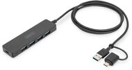 DIGITUS - USB 3.0 Hub 4 portos, Slim Line - DA-70236