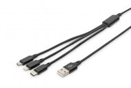 DIGITUS - 3 az 1-ben USB töltőkábel, 1 m - AK-300160-010-S