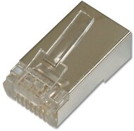 DIGITUS - Cat.5e árnyékolt 8P8C RJ45 Pass through átmenő moduláris dugó 100db/csomag - A-MO 8/8 SRS