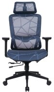 IRIS - ergonómikus, szövet-hálós irodai forgószék fej és háttámasszal - HELIX KÉK
