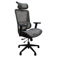 IRIS - ergonómikus, szövet-hálós irodai forgószék fej és háttámasszal - HELIX SZÜRKE