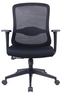 IRIS - szövet-hálós irodai forgószék fej és háttámasszal - SOLARA FEKETE