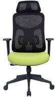 IRIS - ergonómikus, szövet-hálós irodai forgószék fej és háttámasszal - MIRAGE ZÖLD FEKETE