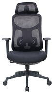 IRIS - ergonómikus, szövet-hálós irodai forgószék fej és háttámasszal - MIRAGE FEKETE