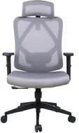 IRIS - ergonómikus, szövet-hálós irodai forgószék fej és háttámasszal - ECLIPSE SZÜRKE
