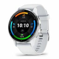 Garmin - Venu 3 Silver Stainless Steel Bezel with Whitestone Case and Silicone Band - 010-02784-00