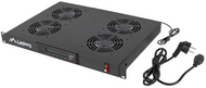 Lanberg - 19 1U 4x ventilátor + termosztát ventilátor egység LCD kijelzővel - AK-1503-B