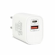 Delight USB Type-C + USB A PD20W Fast charger 20W White