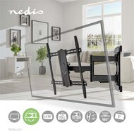 Nedis - 43"- 100" LCD TV / monitor fali tartókonzol, maximum 70 kg, forgatható / dönthető, 3 forgáspont - TVWM6570BK