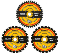 DEWALT - Körfűrészlap, készlet, ELITE SERIES, 3db, 165mm - DT10397-QZ