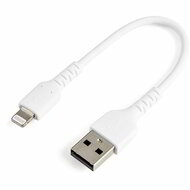 Startech - 15 cm-es tartós fehér USB-A - Lightning kábel - RUSBLTMM15CMW