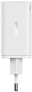 Baseus - GaN6 Pro hálózati gyorstöltő 65W, 2×USB Type-C + 2×USB Type-A, fehér + 100W USB Type-C, 1m kábel - P10162701213-00