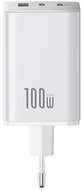 Baseus - EnerFill FE11 hálózati gyorstöltő 100W, 2×USB Type-C + 1×USB Type-A, fehér - P10182102213-00