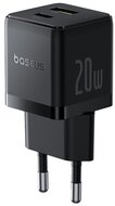 Baseus - Palm hálózati gyorstöltő 20W, USB Type-C + USB Type-A, fekete - P10111608113-00