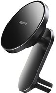Baseus - Big Energy Magnetic szellőzőrácsra, műszerfalra rögzíthető, vezeték nélküli autós telefon töltő és tartó, fekete - WXJN-01