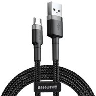Baseus - Cafule USB Type-A - Micro USB, 10W töltőkábel, 3m, fekete/szürke - CAMKLF-HG1
