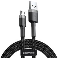 Baseus - Cafule USB Type-A - Micro USB, 7.5W töltőkábel, 2m, fekete/szürke - CAMKLF-CG1