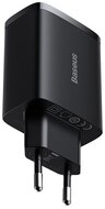 Baseus - Compact hálózati töltő 17W, 3×USB Type-A, fekete - CCXJ020101