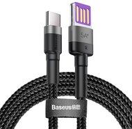 Baseus - Cafule HW USB Type-A - USB Type-C, 40W gyorstöltő adatkábel, 1m, fekete/szürke - CATKLF-PG1